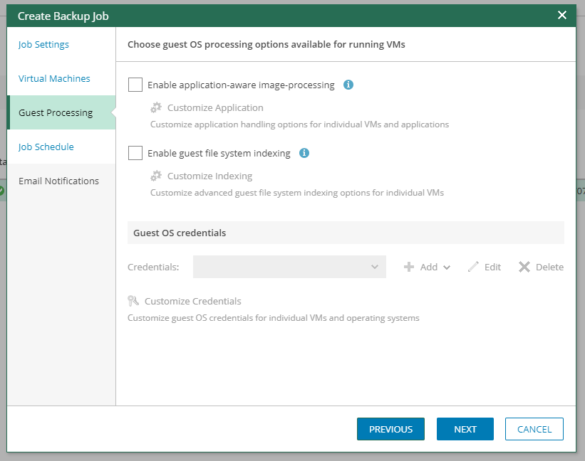 vDC Backup